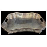 Silver Plate Reticulated Tray w/ Handles