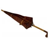 Vintage Leather Handled Umbrella - 31"