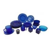 Group of Cobalt & Blue Glassware