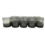 Smokey Gray Glass 3.5" Tumblers Set of 15