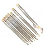 7 Oil Burning Taper Glass Candles 12.5"