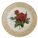 Boehm Porcelain Rose Plate 10.75"