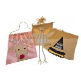 Seasonal Burlap Garden Flags Set of 3