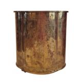 Asian Brass Etched Trash Can 11"x11"x8.5"