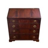 Mahogany Slant Front Bracket Foot Secretary Desk