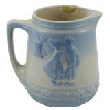 Early 1900s American Stoneware Pitcher 7"