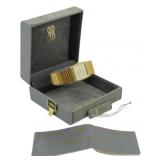 Bill Blass Gold Tone Tank Watch w/ Box