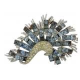 Vtg Rhinestone Brooch