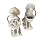 2 Concrete Dog Statues - 24 x 20