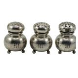 3 Hartford Sterling Shakers 2" 2.33oz
