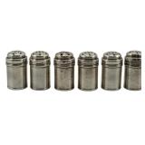 6 Marked Sterling Shakers 0.96oz 1.5"