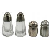 4 Assorted Makers Sterling Silver Shakers