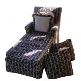 Chaise Lounge Chair w/ Pillows - 33 x 56 x 29