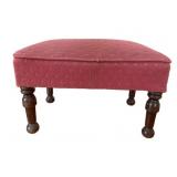 Vintage Upholstered Footstool 11"x19"x13"