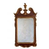 Antique Italian Regency Style Burl Walnut Mirror