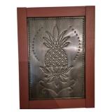 Pineapple Punch Tin Panel in Wood Frame