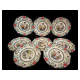 8 Coalport Kings Ware Canton Plates 8.5"