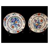 2 Booths China Plates Floral Pattern 9"