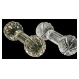 Two Glass Knife Rests