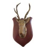 Brass Deer Head Wall Plaque 14"x6.5"