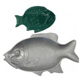 Two Fish-Shaped Serving Platters