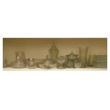 Shelf Lot of Assorted Glassware