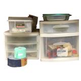 1 Shelf Lot of Assorted Storage Containers