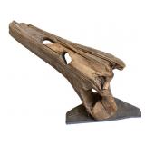 Vintage Driftwood Abstract Sculpture - 7 x 16 x 7