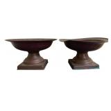 2 Copper Footed Planters - 9 x 15