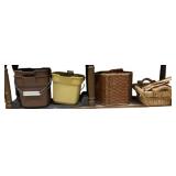 1 Shelf Lot of Assorted Baskets & Buckets