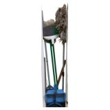 Closet Lot of Brooms, Mops & More