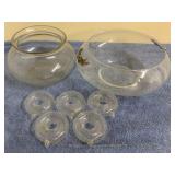 Lot of assorted Glass Items - Fish Bowl & More
