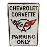 Chevy Corvette Sign - 12 x 8