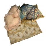 King Size Bed Scarf w/ Decor Pillows