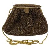 Vintage Cadaz Bronze Beaded Evening Purse