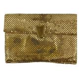 Vtg Whiting and Davis Gold Tone Mesh Clutch