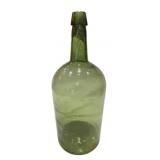 Vintage Green Glass Bottle 10"x6"