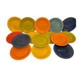 15 Fiesta Assorted Color 10" Dinner Plates