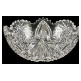 American Brilliant Cut Glass Bowl 3"x8"