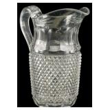 American Brilliant Cut Glass Pitcher Vase 9"