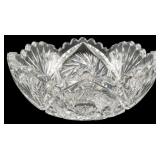 American Brilliant Cut Glass Bowl 3"x8"