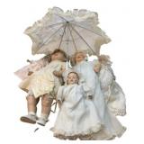 Vintage Dolls w/ Parasol