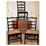 Drop Leaf Table w/ 3 Ribbon Back Chairs