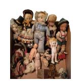 Collection of Vtg Dolls & Miniature Figures