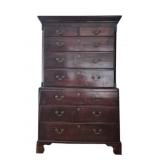 English 2 Part High Chest w/ Keys 70"x42"x20"