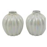 Pair Zehschetzer Iridescent Vases 4.5"