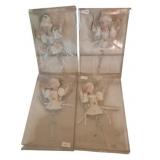 4 Kurt Adler Christmas Lady Ornaments Boxed