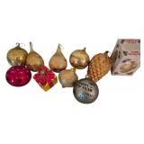 Group of West German Glass Ornaments