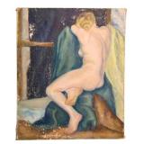 Oil on Canvas Nude Painting 20"x24.5"
