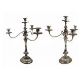 Pair of Reed & Barton Silver Plated Candelabras